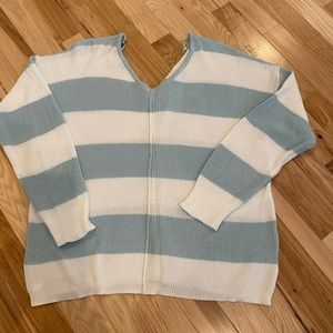 Pink Republic aqua stripe summer “sweater”